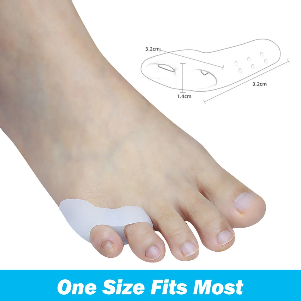Grabhype 2Pcs Soft Gel Little Toe Spacers