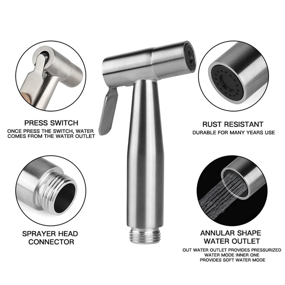 Grabhype  Stainless Steel Toilet Bidet Sprayer
